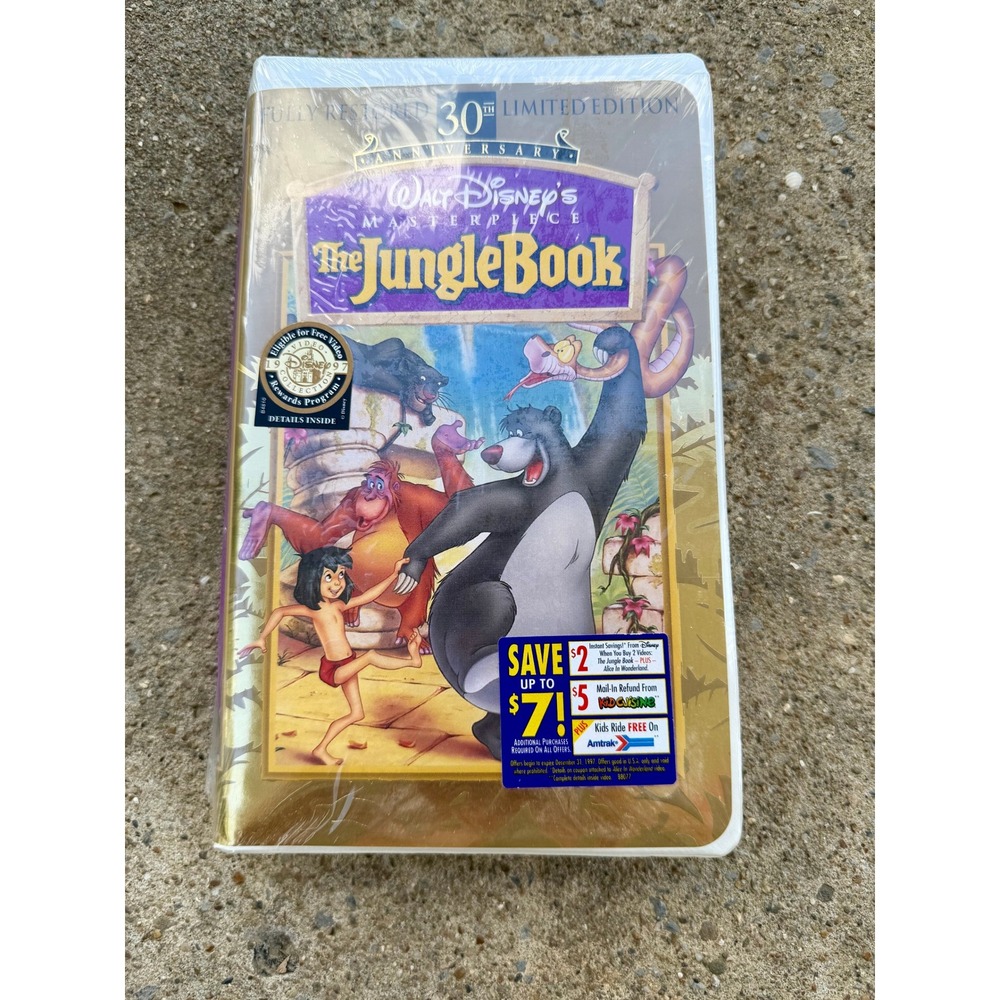 Walt Disney The Jungle Book 30th Anniversary Limited Edition VHS New Sealed